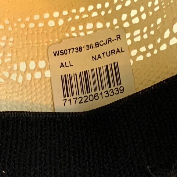 Wrangler Straw Cowboy Hat Natural Vented Crown Size 6-7/8 Western Style - Picture 10 of 10